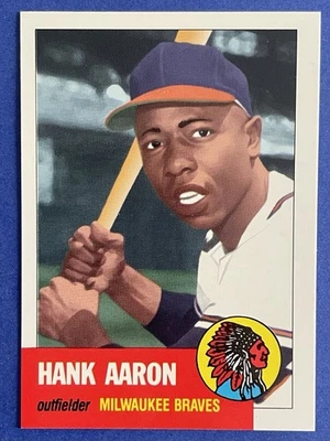 1991-1953 Topps Archives #317 Hank Aaron - Milwaukee Braves NM-MT - Image 1 of 2
