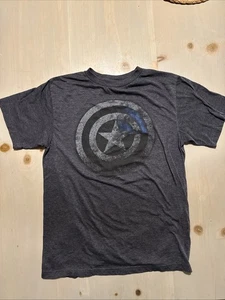 Marvel Captain America Distressed Shield graues T-Shirt Herren Größe Medium - Bild 1 von 4