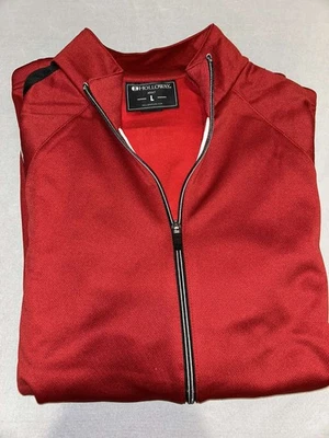 Chaqueta con cremallera Holloway roja/negra para hombre adulto talla grande Foto 1 de 4