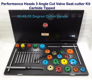3 Angle Cut Valve Seat Cutters Carbide Tipped The Only Kit of Its Kind 38 pcs - Picture 1 of 8
