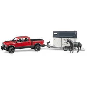 1/16 BRUDER RAM 2500 Power Pick Up with Horse Trailer and 1 Horse 02501 - Picture 1 of 4