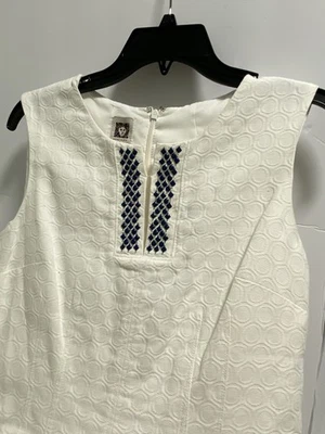 Vestido anne klein sin mangas talla 6 blanco Foto 1 de 4