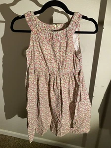 Red Camel Dress Girls White Pink Flowers Size 16 - Picture 1 of 7