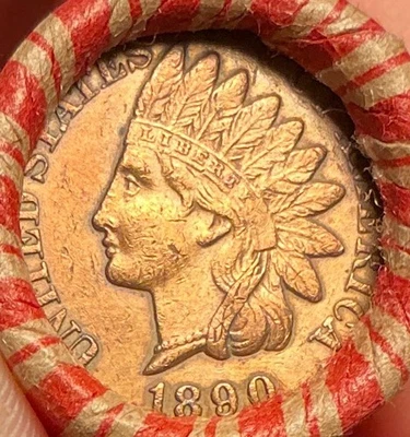 unsearched old cents roll vintage coins 50 pennies penny collection set lot 4ak - Image 1 of 4