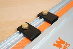 Aluminum Guide Rail Limit Stops Compatible with Wen Track Saw Rails - Picture 1 of 7