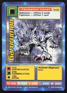Bandai 1999 Digimon Digi Battle #St-06 Garurumon Lightly Played - Picture 1 of 2
