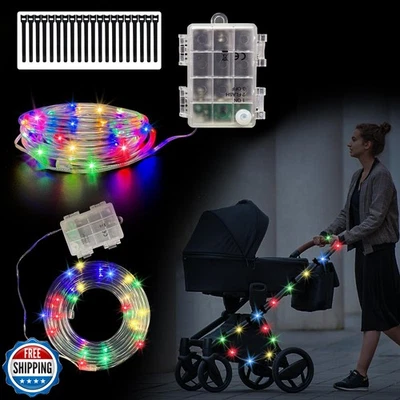 letesult 19.6FT Stroller Lights, 2 Rolls x 9.8FT Baby Stroller Lights for Wal - Image 1 of 4