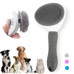 2PCS Pet Hair Remover Brush–Self-Cleaning Deshedding Comb for Dogs&Cats Grooming - Picture 1 of 6
