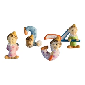 CHILDRENS DOOR KNOBS KIDS Cupboard Handles NURSERY Drawer Pulls Number 1-4 - Picture 1 of 4