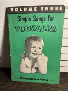 SHEET MUSIC SONGBOOK SONG BOOK Simple Songs For Toddlers Vol 2 VINTAGE RARE - Picture 1 of 7