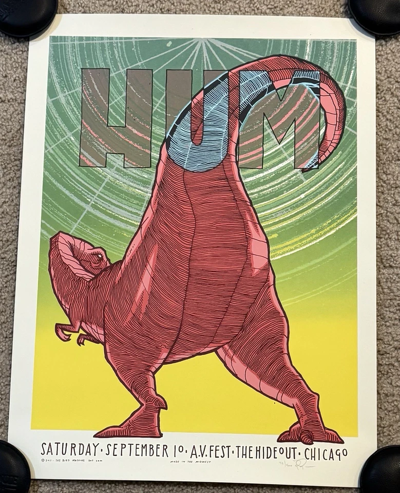 Jay Ryan Art Print HUM Dinosaur Poster 2011 Chicago IL S/# 400 Tyrannosaurus Rex - Image 1 of 4