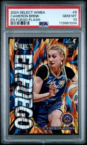 PANINI SELECT WNBA EN FUEGO CAMERON BRINK #5 2024 FLASH PRIZM PSA 10 - Imagen 1 de 2