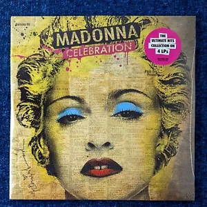 MADONNA SEALED CELEBRATION 12'' VINYL 2024 4 LP DISC SET PROMO HYPE Mr Brainwash - Picture 1 of 9