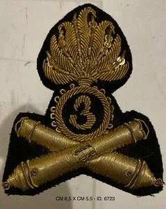 REGIO ESERCITO 3° ARTIGLIERIA FREGIO COPRICAPO RISORGIMENTO ITALIANO - Picture 1 of 2
