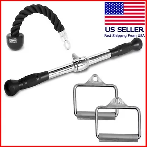 Tricep Single Rope Pull D Handle Down Press Cable Attachment Home Gym Exercise - Picture 1 of 2