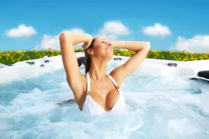 Outdoor Whirlpool Hot Tub MADE IN GERMANY mit 39 Massage Düsen Heizung Ozon LED - Bild 1 von 14
