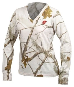 NEW Womens ScentBlocker S3 RealTree APS SNOW Camo Long Sleeve Tee Shirt Pink NWT - Picture 1 of 6