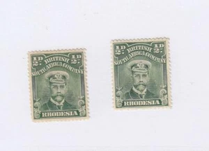 RHODESIA (MK7356) # 119 VF-MH 1/2 1913-23 2X KING GEORGE V/GREEN CV $19 - Imagen 1 de 1