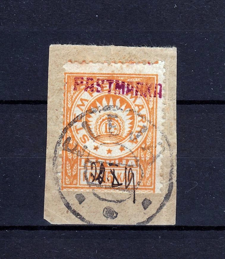 LETÔNIA 1919 ELEJA / ELLEY EDIÇÃO LOCAL Mi IA CANCELAMENTO PRIMEIRO DIA (22.10.1919 ) - Imagem 1 de 1