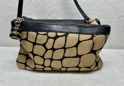 Alberta Di Canio Multi Pony Hair Animal Print Satchel Handbag Shoulder Bag Italy - Image 1 of 4