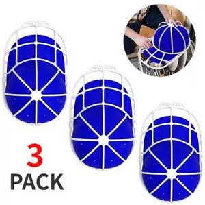 3 Pack Hat Washer Baseball Cap Cleaner Machine Washing Cage Holder Frame Net New - Picture 1 of 8