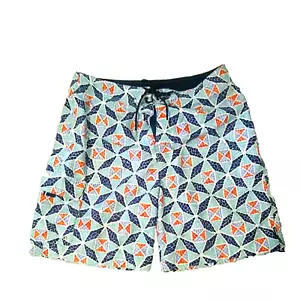 Nautica Boardshorts Cargo Herren 36 marineblau orange und grün Taschen gebraucht, in einwandfreiem Zustand Polyester - Bild 1 von 8