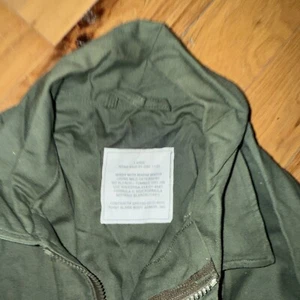 Military Coveralls Large Green Sateen Cotton Utility Mechanic Workwear Army USGI - Picture 1 of 9