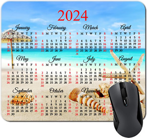 2024 Calendar Mouse Pad, Natural Rubber Mouse Pad, Quality Creative Gaming Mouse