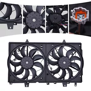 Fits Nissan Rogue 2014-2019 X-Trail 2015-2017 Dual Radiator Cooling Fan Assembly - Bild 1 von 12