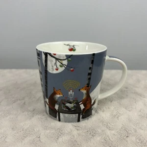 PPD Paperproducts Design Fox Coffee Mug Iris Deppe Christmas Winter Snow Gray - Picture 1 of 7