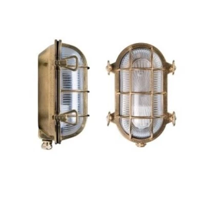 Applique tartaruga esterno interno plafoniera marina nautica ottone Moretti Luce