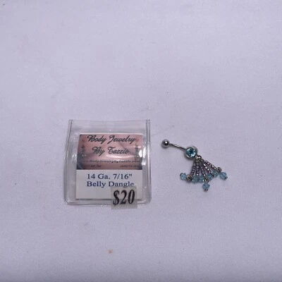 Body Jewelry by Tazzie Belly Button Ring Dangle Beads 14g 7/16” - Image 1 of 4
