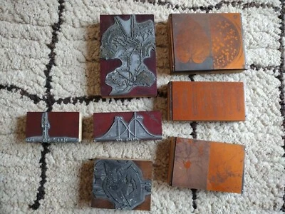 7 Copper & Wood  Printing Blocks: Science, Plants & Anatomy Blocks.  - Image 1 of 4