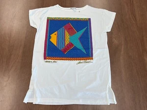 CAMISA MUJER LAUREL BURCH VINTAGE TALLA ÚNICA ARTE FOLCLÓRICO PECES AÑOS 90 NUEVA NOS - Imagen 1 de 8
