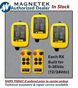 Magnetek Radio Remote Control Flex 4EX2 ~ with 3-RX units, 9-36Vdc(12/24V) input - Picture 1 of 1