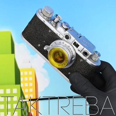 Câmera de cópia FED-1 (G) Early Leica #676964 + lente dobrável FED 50mm f3.5. 1955 - Imagem 1 de 4