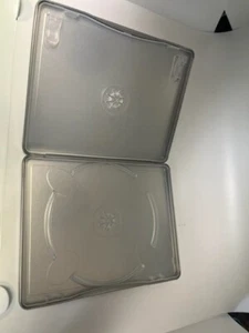 2 PCS NEW TOP QUALITY STEELBOOK 14MM DOUBLE TIN CASE W CLEAR TRAY, FREE SHIP - Imagen 1 de 3