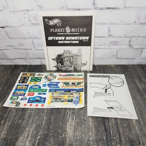 Sticker Sheet & Manual for 1997 Hot Wheels Planet Micro Uptown Downtown Playset - Picture 1 of 6