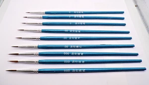 9-teiliges Modell Farbpinsel Set 0-00-000 Größen enthalten für Stärke 00 *UK Verkäufer* - Bild 1 von 3