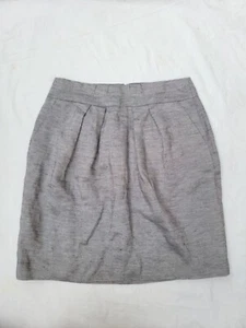 NUEVO CON ETIQUETAS $119 Talbots Plisado Lino Metálico Cremallera Trasera, Bolsillos Frontales Falda Talla-4P - Imagen 1 de 8