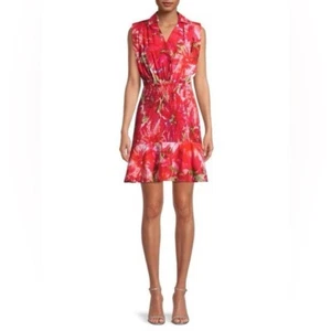 Milly | Women's Colorful Nora Brushstroke Floral Feminine Poplin Dress Size 8 - Picture 1 of 10