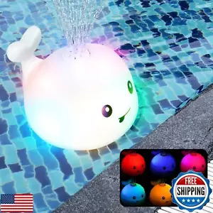 Kicko LED Whale Bath Toy Sprinkler - Light Up Baby Bath Toys- Color-Changing - Picture 1 of 5