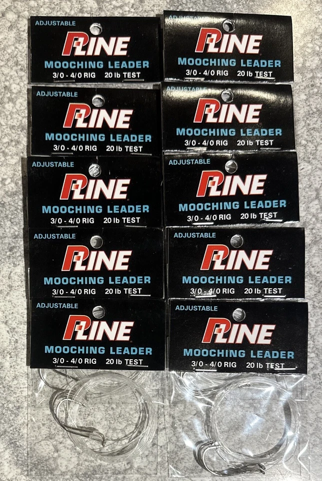 10 Packs P Line Salmon Catfish Mooching Rig Adjustable 3/0 4/0 20LB - Image 1 of 1