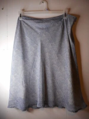 Jaclyn Smith Women Skirt Size 20W A-Line Asymmetrical Blue White Side Zip Lined - Image 1 of 4
