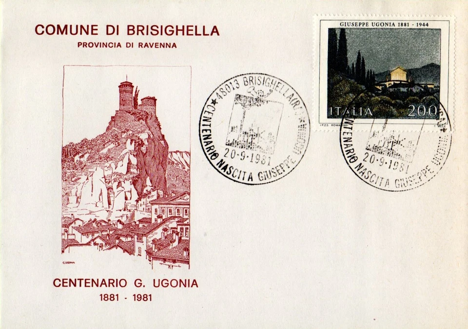 Centenario Ugonia - busta primo giorno - Immagine 1 di 1