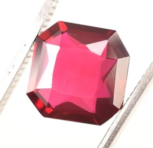 14.80 Ct Natural Certified Pigeon Blood Red Ruby Square Cut Loose Gemstone - Picture 1 of 4