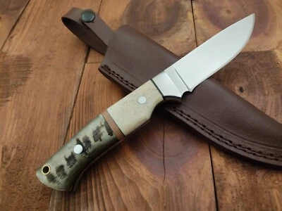 Custom Handmade Full Tang 12c27 Stainless Steel Fixed Blade Camp Hunting Knife - Image 1 of 4