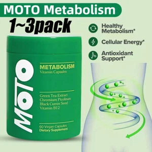 Moto Women's Metabolism Boosting Support Energy, Curb Cravings 60 Capsules - Picture 1 of 20