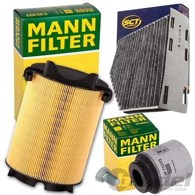 MANN FILTER + WEITERE FILTERSET INSPEKTIONSPAKET für 1.4 TFSI TSI PASSAT 3C GOLF 5 6 AUDI A3 8P