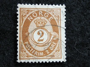 NORWAY - SCOTT# 37 - USED - CAT VAL $10.00 - Picture 1 of 2